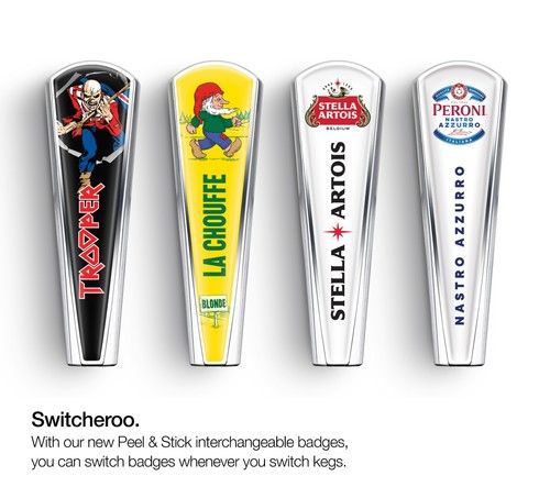 PerfectDraft aluminium handle with interchangeable badge of your choice