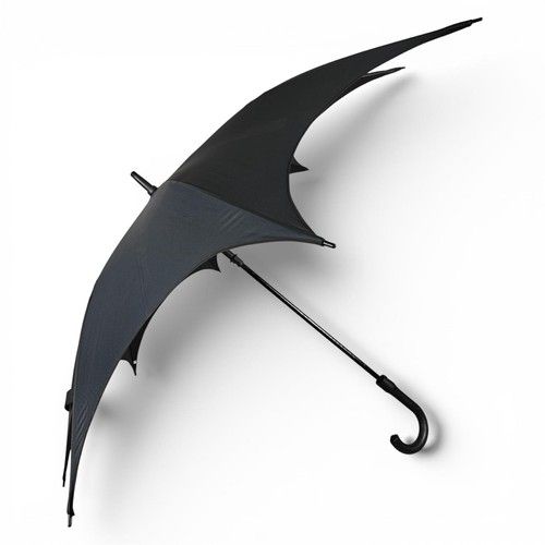 Ro Rox Spider Parasol Gothic Black Web Windproof Umbrella Faux Leather Handle