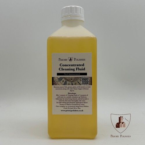 BRASS/CLOCK CLEANING CONCENTRATE SOLUTION NO 1  (1 LITRE ) - Free P&P