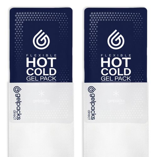 Reusable Gel Ice Pack for Injuries - Hot Cold Pack - Medium (14 x 27cm) - 2 Pack — image 1