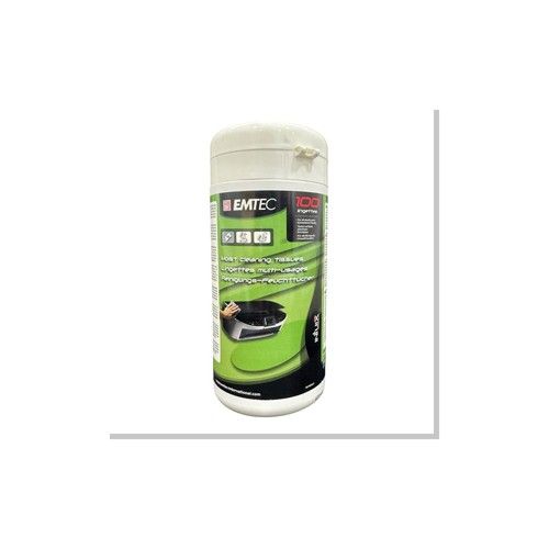 Emtec Screen Cleaning Wipes – 100 Moist Wipes for TV, Laptop, Monitor & Phone –