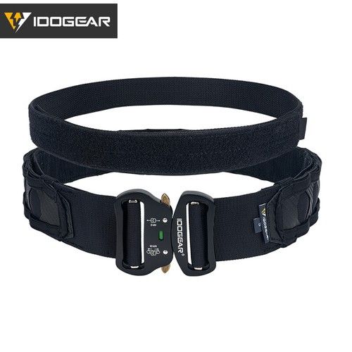 IDOGEAR Tactical Belt 2 Inch BS Style MOLLE Belt Quick Release Metal Buckle Army