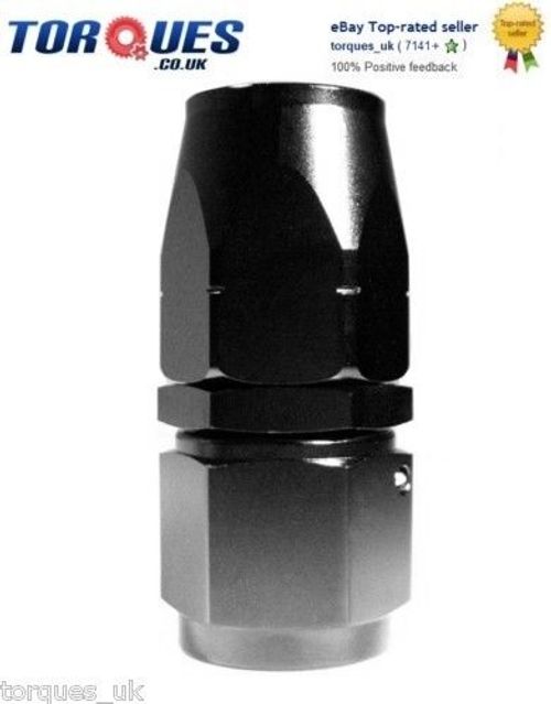 AN -10 (10AN JIC AN10) STRAIGHT Swivel Seal BLACK Hose Fitting