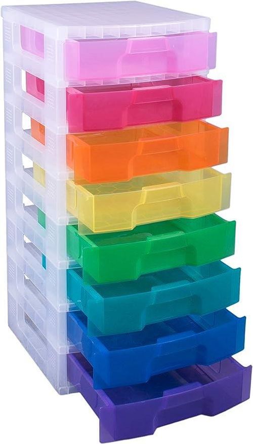Plastic Storage Box Tower Really Useful 8x9.5 Litre Clear Frame — image 2