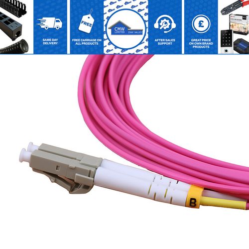 Fibre Optic Patch Cable LC-LC Multi-Mode OM3/OM4 Duplex 50/125 Network PatchLead — image 3