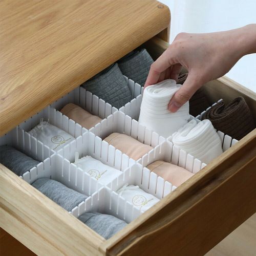 24PCS DIY Drawer Divider Household Storage Organizer Adjustable Draw Separators — image 9