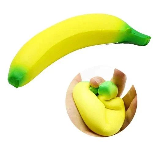 Jumbo Banana Squishy Toy Slow Rising Stress Relief Squeeze Fidget Fruit Toy-UK — image 8