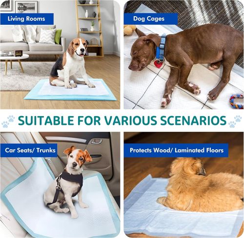 100 Large Puppy Training Trainer Train Pads Toilet Pee Wee Poo Dog Pet Cat Mats — image 7