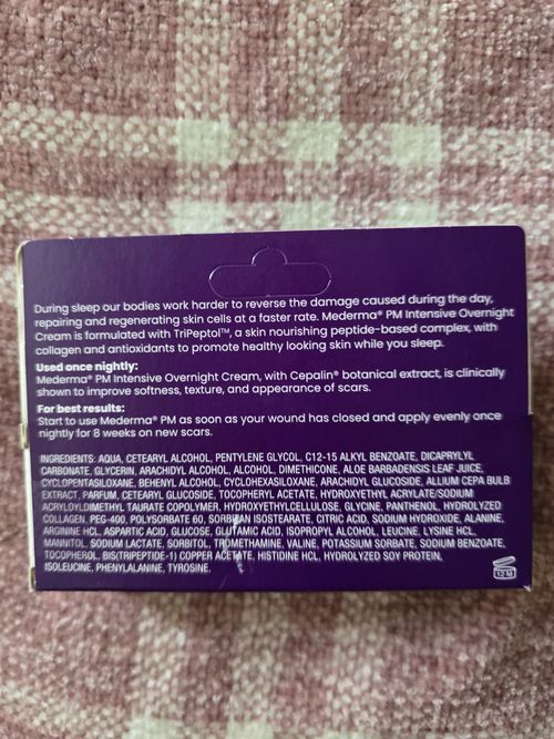 MEDERMA PM INTENSIVE OVERNIGHT SCAR REDUCER CARE CREAM 20ML SEALED BOX — image 2