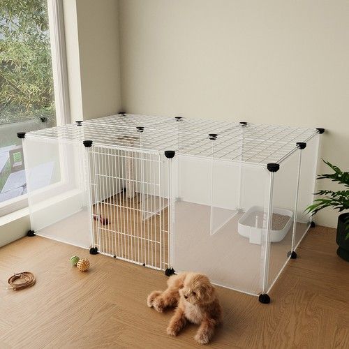 18Panel Pet Dog Pen Foldable Cat Puppy Playpen Indoor Outdoor Enclosure Run Cage
