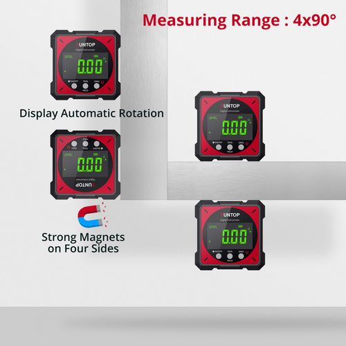 USB Digital Angle Finder Level Box 4-Side Magnetic Laser Protractor Gauge — image 9