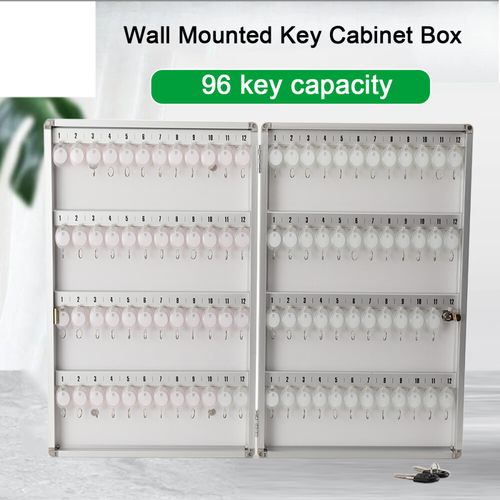 Outdoor Metal Key Safe Box Security Wall Mounted Lockable Large 96 Key Key Case — image 8