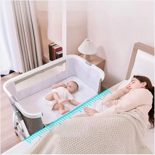 Baby Bedside Crib Sleeper Bassinet Height-adjustable Newborn Cot With Mattress — image 13