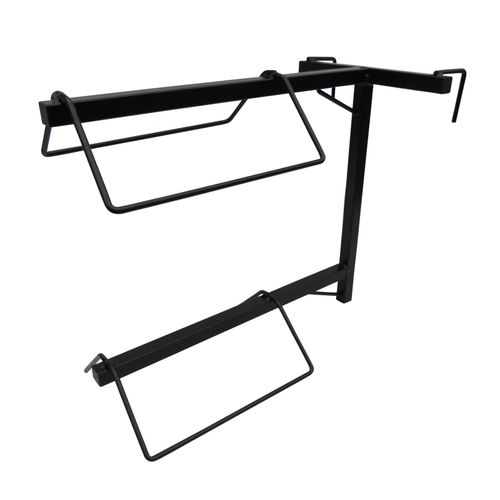Hanging Double Saddle Rack (Hook Over  Two Tier Stand Horse Portable Black) — image 2
