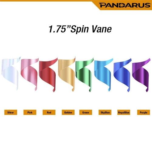 50pcs Arrow Spin Vanes 1.75" Spiral Feather 2" Archery Arrow Shaft DIY PANDARUS