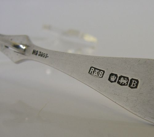ENGLISH SOLID STERLING SILVER HOOKED BACK HONEY JAM SPOON 1944 — image 7