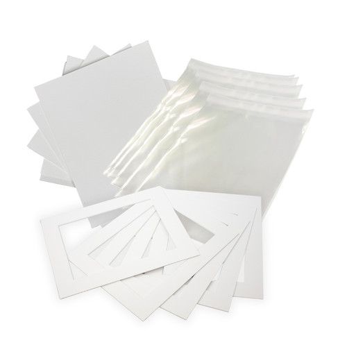 Picture & Photo Mount Kits with Backs and Clear Bags | Acid‑Free | Various Sizes