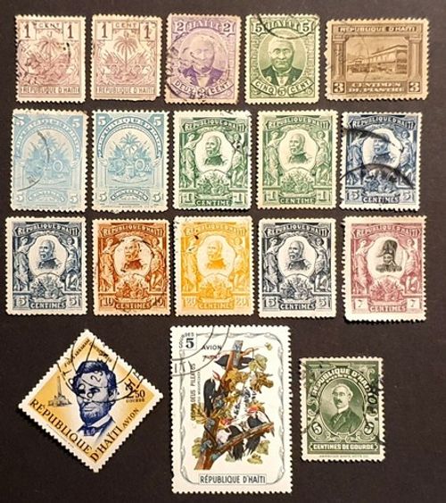 Haiti stamps 18v various issues used mostly vintage