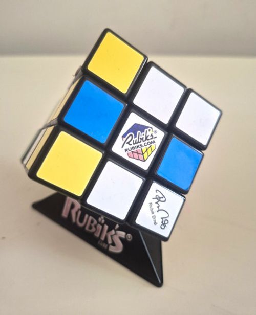 Rubik's 3x3x3 Cube Twist Puzzle 40th Anniversary 1974-2014 with Stand Collectors