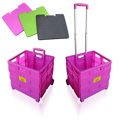 Sun Leisure® Pack and Go Folding Shopping Trolley, Boot Cart with Wheels