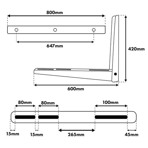 Air Conditioning Wall Bracket Air Conditioning Mount 260 kg Maclean — image 6
