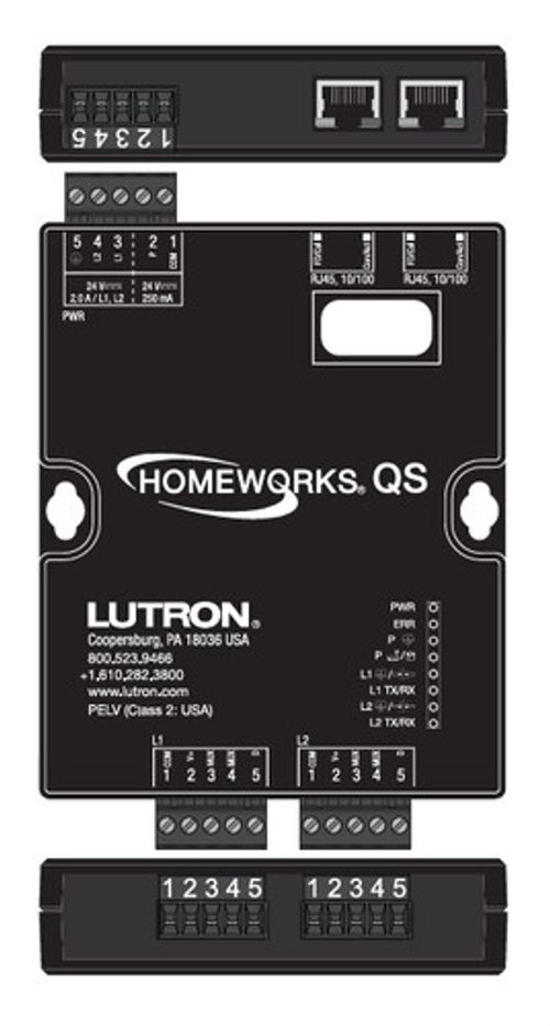 Lutron processor QS Homeworks, HQP6-2