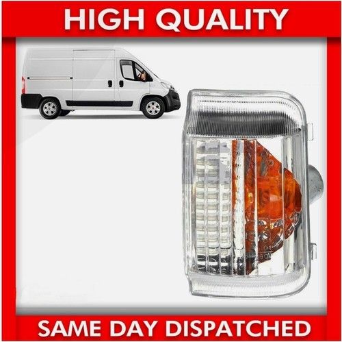 FOR PEUGEOT BOXER WING MIRROR INDICATOR LENS RIGHT (OSF) OEM QUALITY 71748253