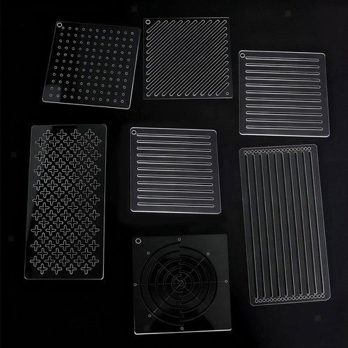 7 Pieces Sashiko Stencils Sashiko Pattern Template for Painting Drawing Line