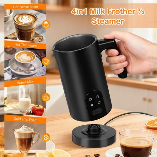 4-in-1 Electric Milk Frother & Warmer Automatic Hot Cold Foam Coffee Latte Choc — image 2