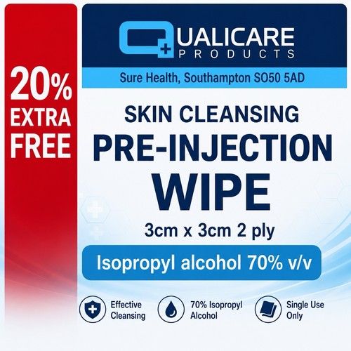 Alcohol Swabs Pre Injection 70% Isopropyl IPA Skin Prep Pads Cleansing Wipes