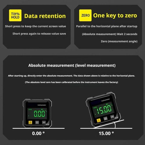 360° Magnetic Digital Angle Gauge Finder With Laser Inclinometer Level Meter UK — image 9