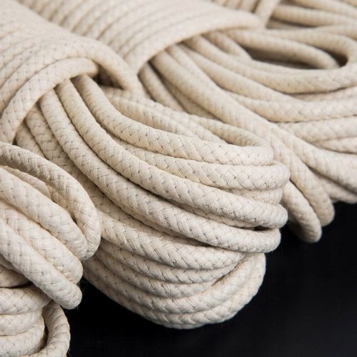 Natural Cotton Rope Cord Twine Braided 16 Strand Garden Washing Line Camping Etc — image 1