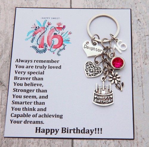 Personalised HAPPY BIRTHDAY Gifts Keyring 13th16th 21st 30th 40th Gift for her 