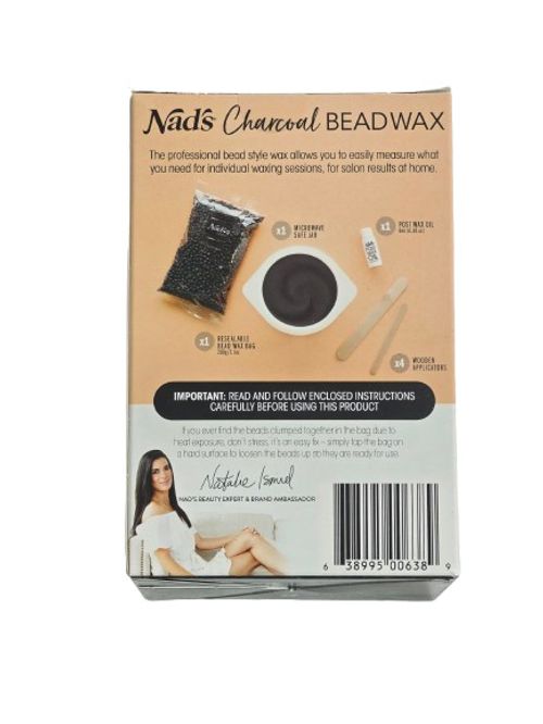 Nad's Charcoal Hard Wax Beads Hair Removal New Sealed — image 3