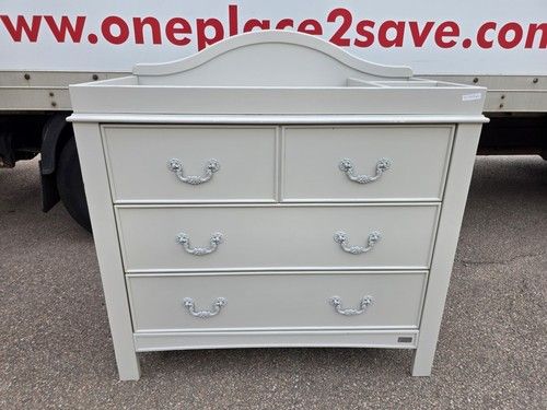 East Coast Grey Changing Chest  – 4 Drawers and Raised Baby Changing Top - Grey
