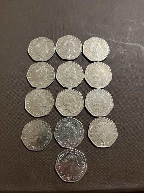 Job Lot 13 Beatrix Potter 50p Coins collectible rare coins — image 3
