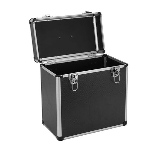 Vinyl LP Storage Box 12" Vinyl Record Storage Case Heavy Duty Lockable Box Black — image 11