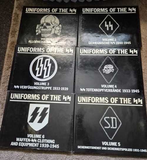 Rare! Uniforms Of The SS by Andrew Mollo Complete Set  VOLUME 1 to 6