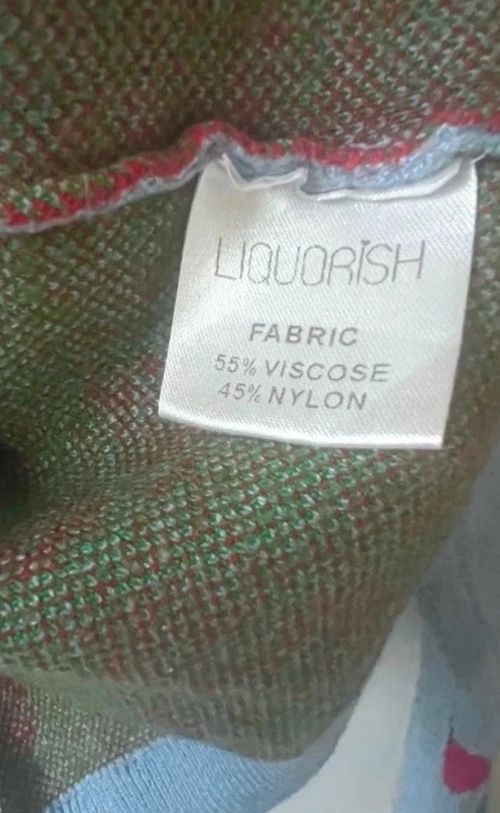 Liquorish Women’s Blue Cherry Knit V-Neck Button Front Cardigan XS — image 5