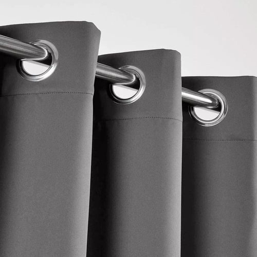 Thick Thermal Blackout Curtains Ready Made Eyelet Ring Top Pair Panel +Tie Backs — image 2