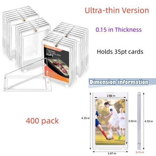10/50/100/200/400Pack Ultra-thin Magnetic One Touch Card Holder For 35PT TCG ACG