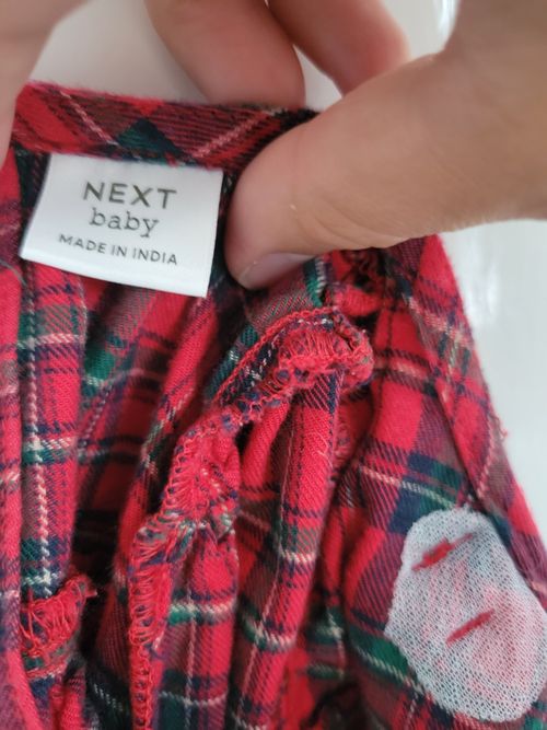 Next Baby Girls Red Tartan Christmas Dress 9-12 Months 80cm Cotton — image 7