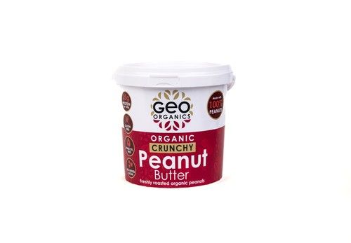 Geo Organics Crunchy Peanut Butter 1kg | 100% Peanuts | Organic | Vegan