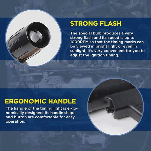 Automotive Flash Ignition Timing Light Timing Gun,12v Engine Timing Strobe Light — image 6