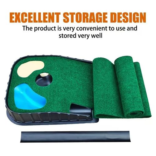 Golf Putting Mat with Auto Ball Return 220x33cm Indoor Practice Training Aid UK — image 7