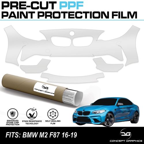 Front Bumper Stone Chip Guard PPF Paint Protection film Kit for BMW M2 F87 — image 1