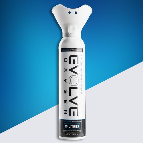 Evolve Oxygen Can - 15 Litre  Inhaler Cup - Breathing oxygen can — image 1