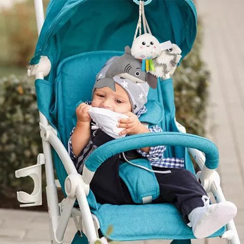 Baby Sensory Rattle Toys 0-6 Months Stroller Plush Hanging Teethers Ring Gift UK — image 3