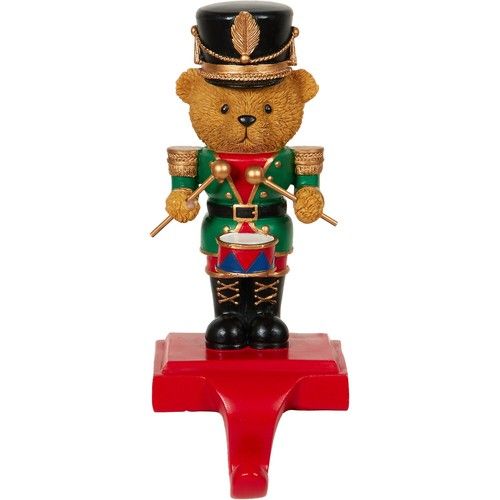 New Teddy Bear Soldier Stocking Holder, Ideal for Creating A Fun Christmas Decor
