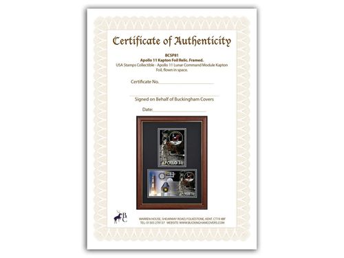 Apollo 11 Kapton Gold Foil Relic | Certified flown in Command Module FDC + COA — image 11